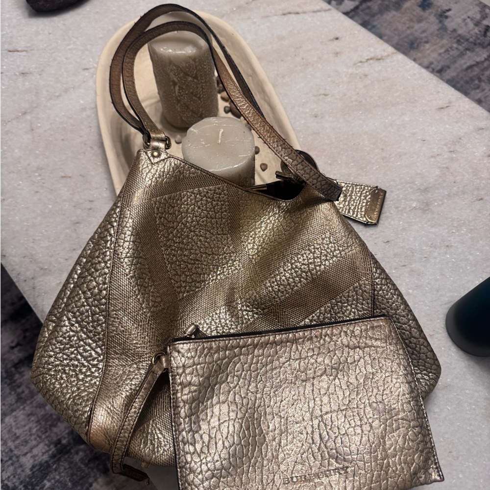 Burberry Metallic Gold Shoulder Bag